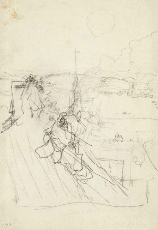 Sketch for Colonies and Nation; Viewing the Battle of Bunker Hill