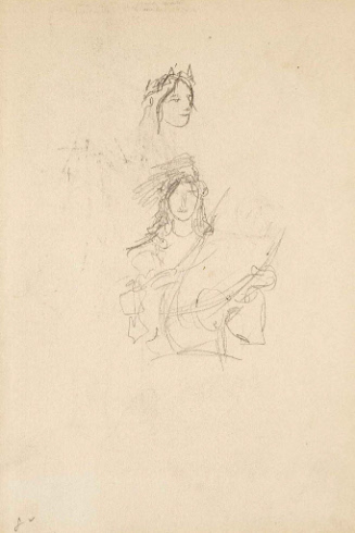 Sketch for Piere Vidal, Troubadour; "Nothing harms me all the day"