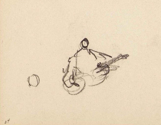 Sketch for Piere Vidal, Troubadour; "Nothing harms me all the day"