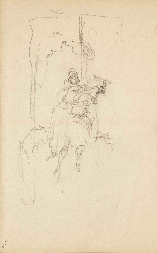 Sketch for Piere Vidal, Troubadour; "Nothing harms me all the day"