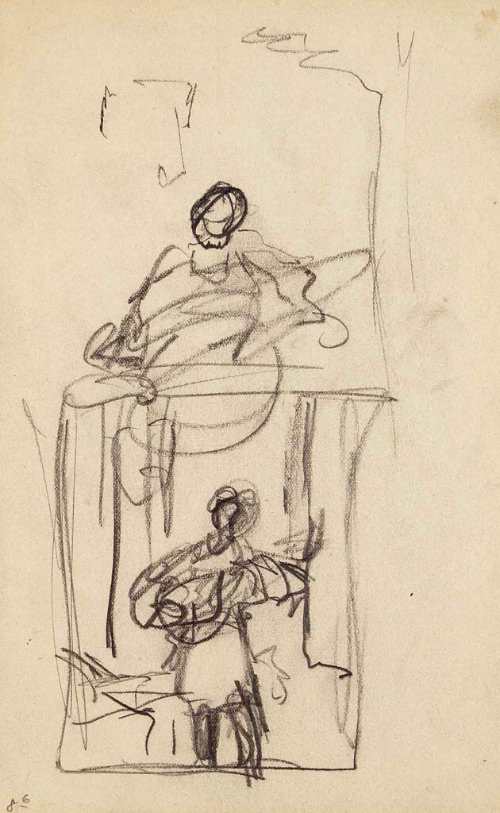 Sketch for Piere Vidal, Troubadour; "Nothing harms me all the day"