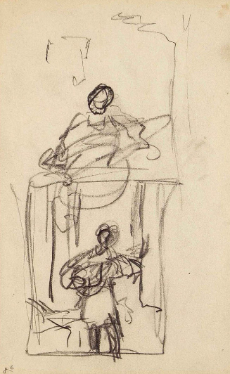 Sketch for Piere Vidal, Troubadour; "Nothing harms me all the day"