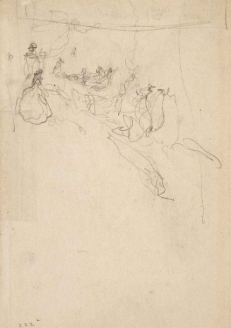 Sketches for The Non-Combatants; They brought in their dead and wounded on hay wagons