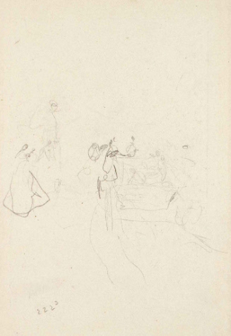 Sketches for The Non-Combatants; They brought in their dead and wounded on hay wagons