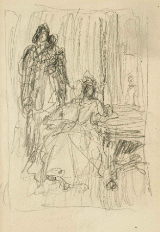 Sketch for Pictures from Thackeray; Beatrix and Esmond