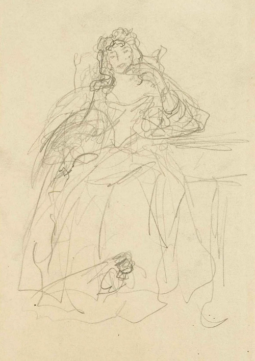 Sketch for Pictures from Thackeray; Beatrix