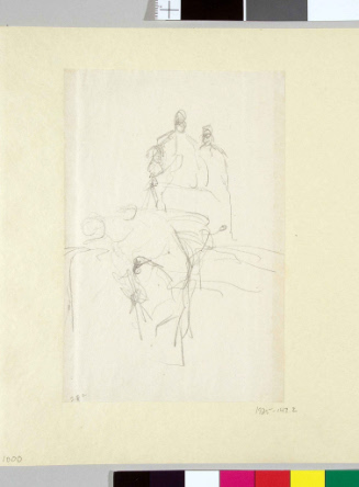 Sketch for In the Second April; The Death of Cazaio